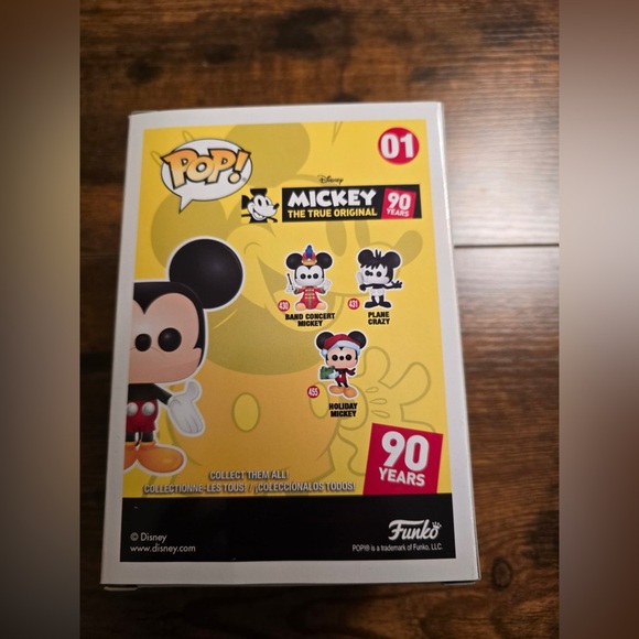 Funko Pop The True Original Mickey 90 Years #01 Yellow Figurine NEW - Picture 3 of 5